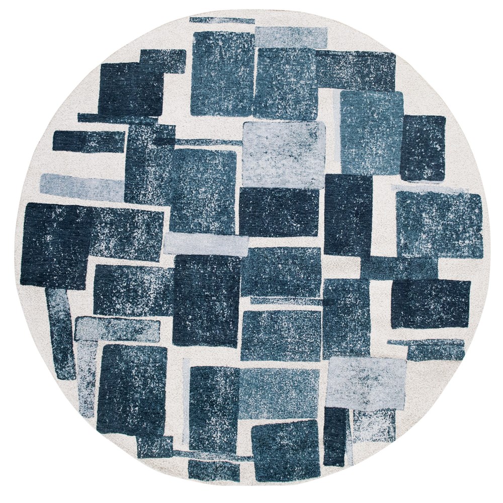 Louis De Poortere Designer Lucia Round Rugs in 9355 Ice Blue